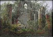 Caspar David Friedrich Ruins of Eldena Monastery near Greifswald France oil painting artist